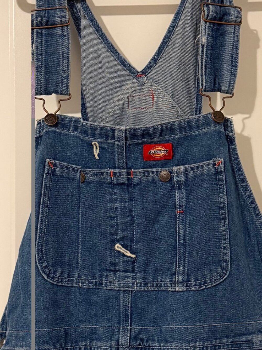 Dickies MENS Denim Bib Overalls 40W, 30L